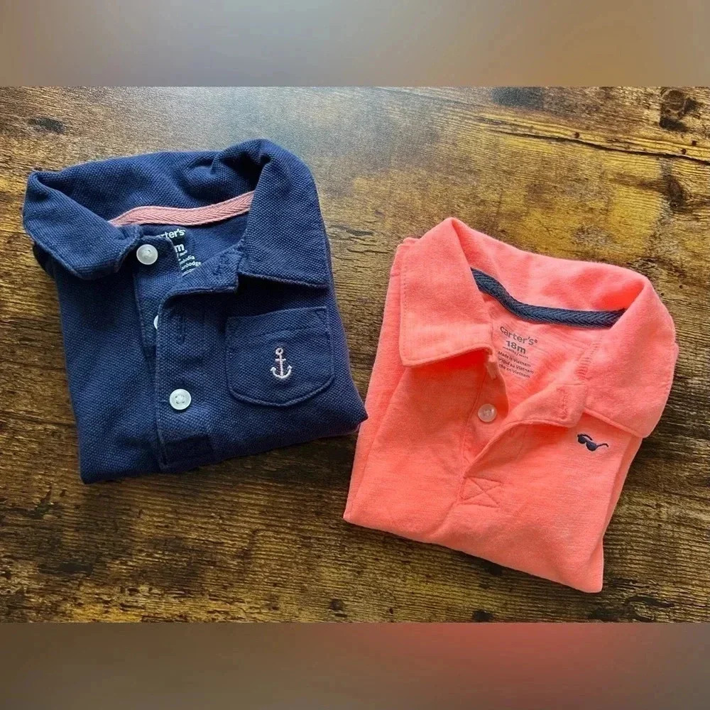 BUNDLE: Carter’s | 2- baby boy polo shirts. Size: 18M.